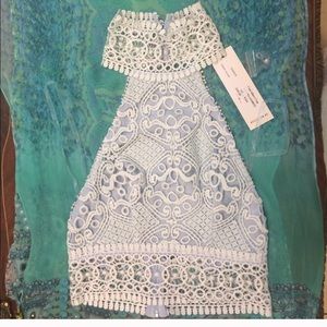 Asilio baby blue backless top